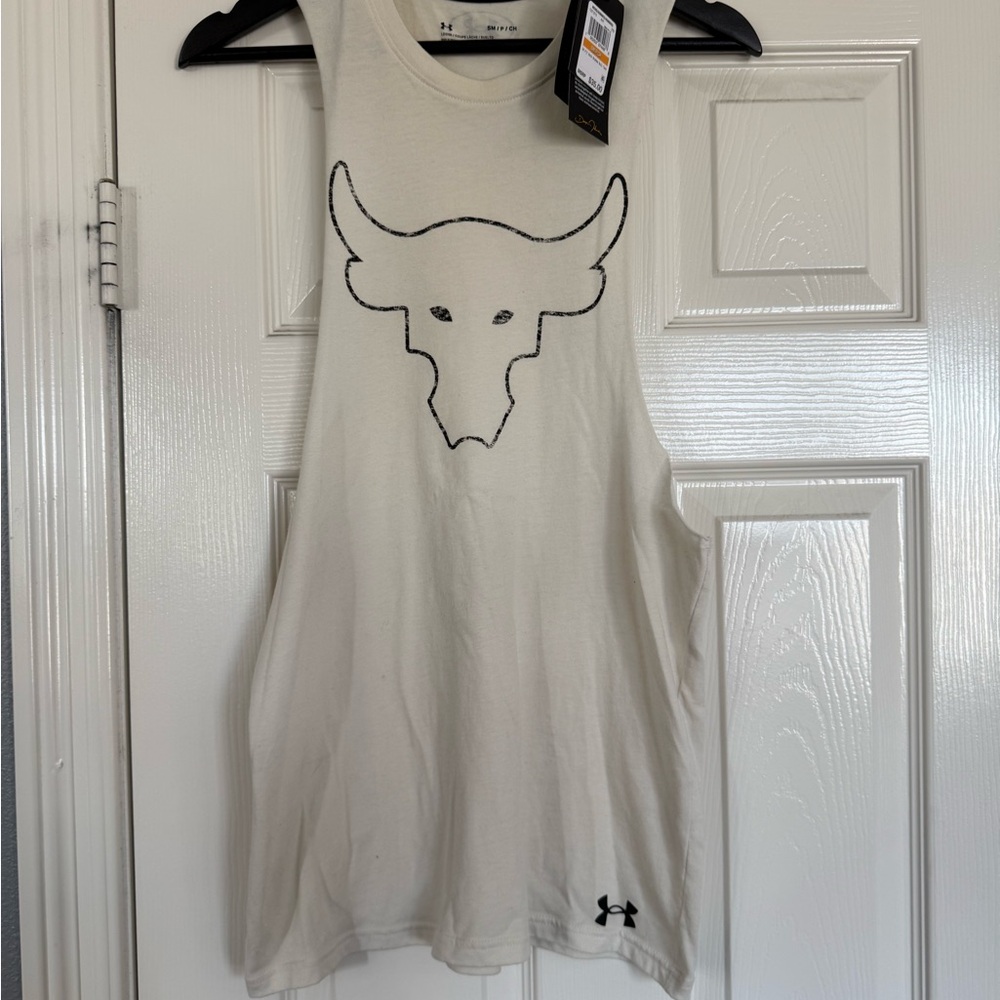 Under Armour Cream Bull Tank Top